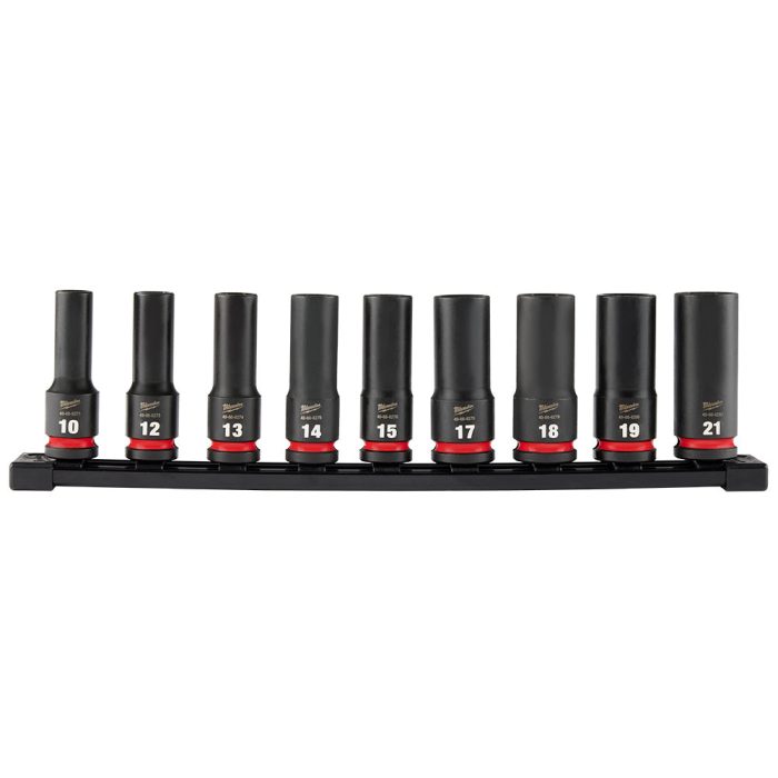 Milwaukee 49-66-7032 SHOCKWAVE 1/2" Impact Duty Drive Metric Socket Set - 9 PC - Image 1