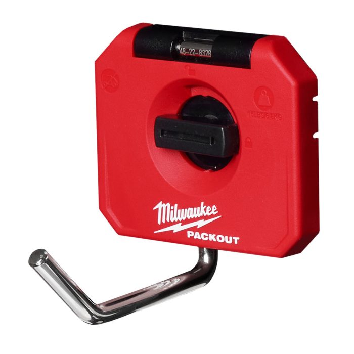 Milwaukee 48-22-8328 PACKOUT 4" Single Straight Wall Mounted Hook - Image 1