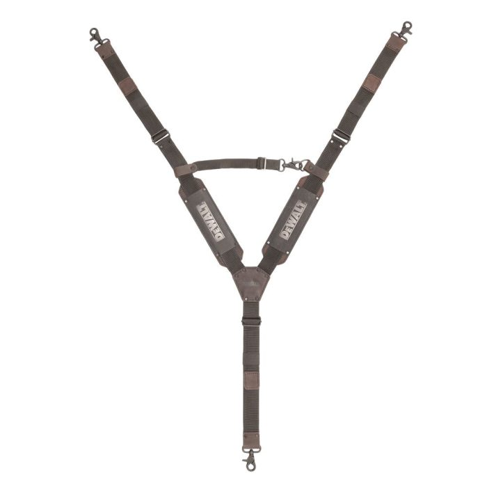 DeWALT DWST550116 Durable Leather Construction Tool Belt Suspenders - Image 1