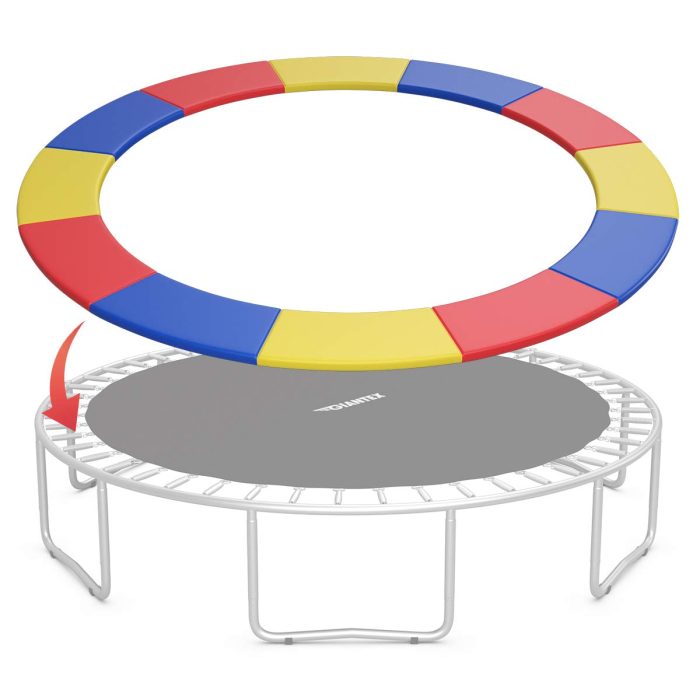 Giantex Trampoline Pad, 8ft 10ft 12ft 14ft 15ft 16ft Trampoline Replacement Safety Pad - 12 Multicolor - Image 1