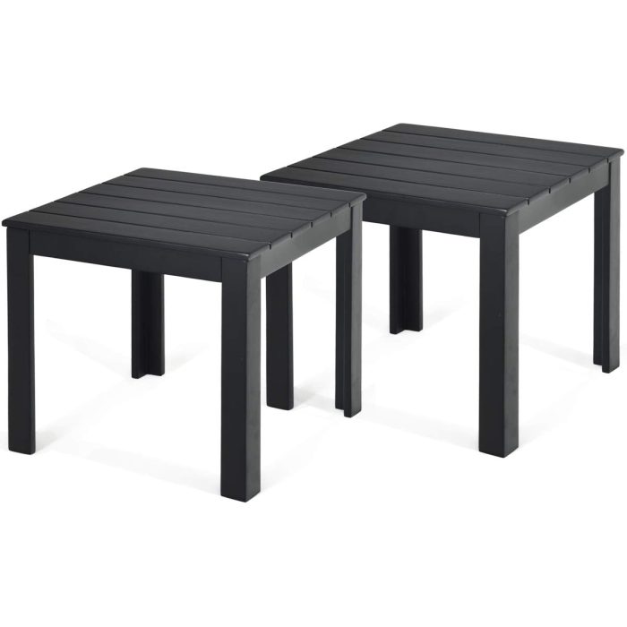 Giantex Outdoor& Indoor Tables - 2 Black - Image 1