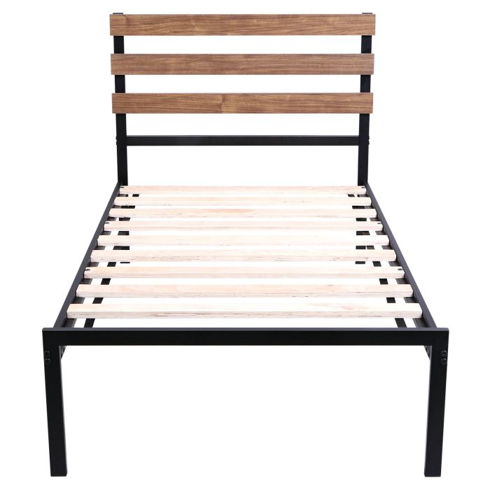 Easy Assembly Twin Metal Bed Frame No Box Spring Needed - Image 1