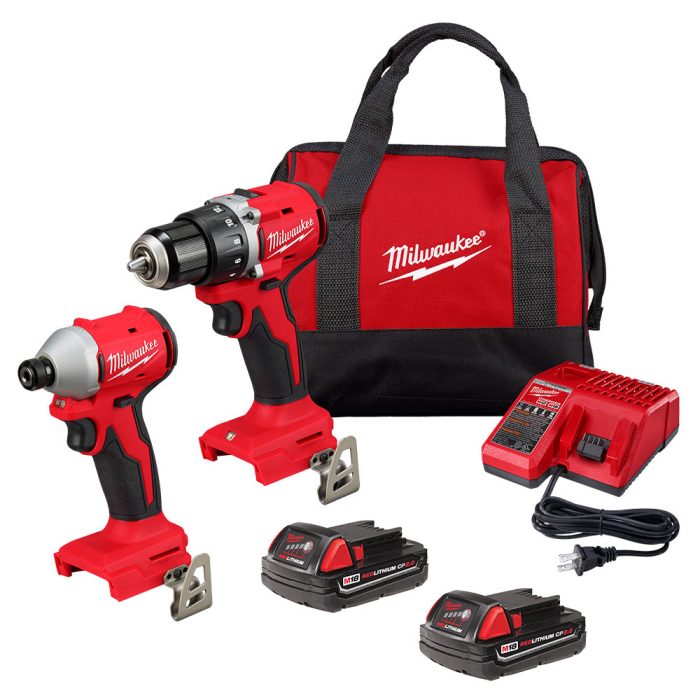Milwaukee 3692-22CT M18 18V Compact Brushless 2 Tool Drill/Driver Combo Kit - Image 1