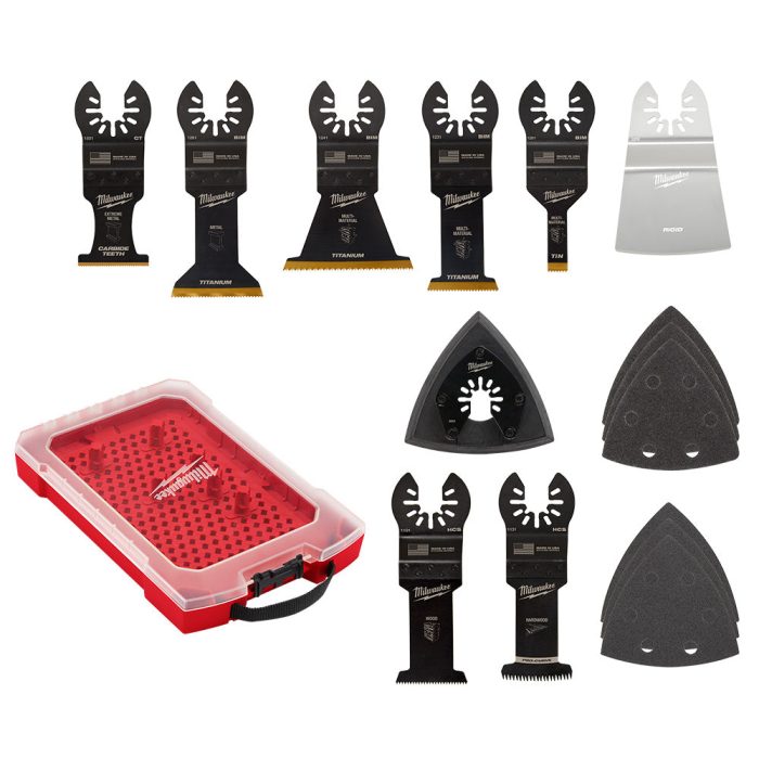 Milwaukee 49-10-9114 Universal OPEN-LOK Oscillating Multi-Tool Blade Kit - 15 PC - Image 1