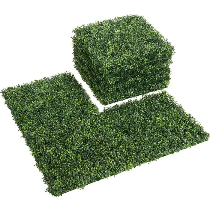 Giantex 12PCS 20x20inch Artificial Boxwood Panels Garden Privacy Fence Screen - Image 1
