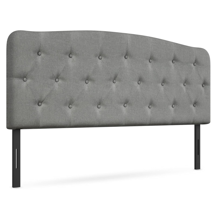 Giantex Upholstered Headboard, Button Tufted Headboard - Light Grey - Image 1