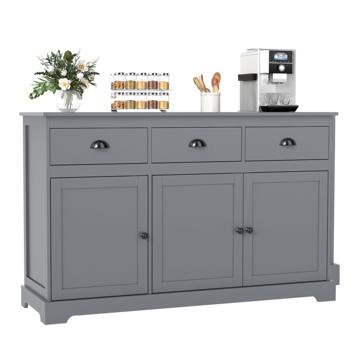 Giantex Sideboard Buffet Server Storage Cabinet Console Table - Grey - Image 1