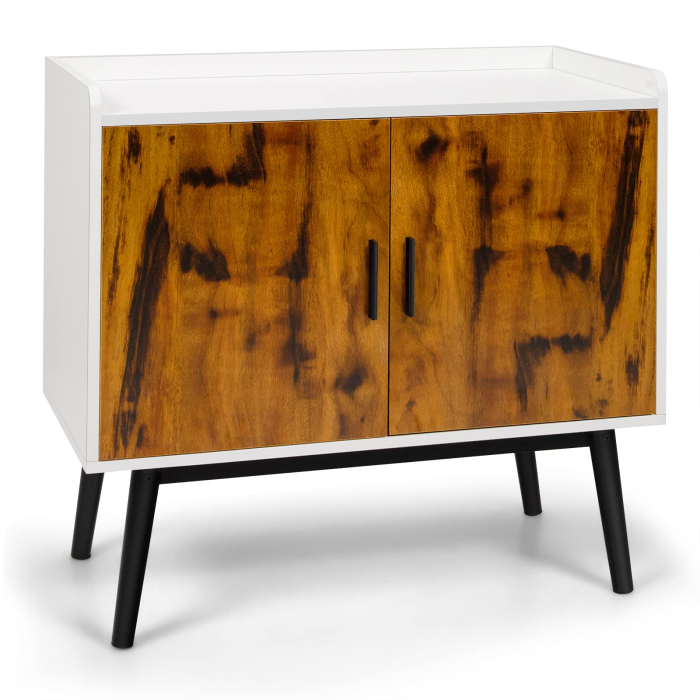 Giantex Floor Storage Cabinet Buffets Sideboard Vintage Accent Cabinet - Image 1