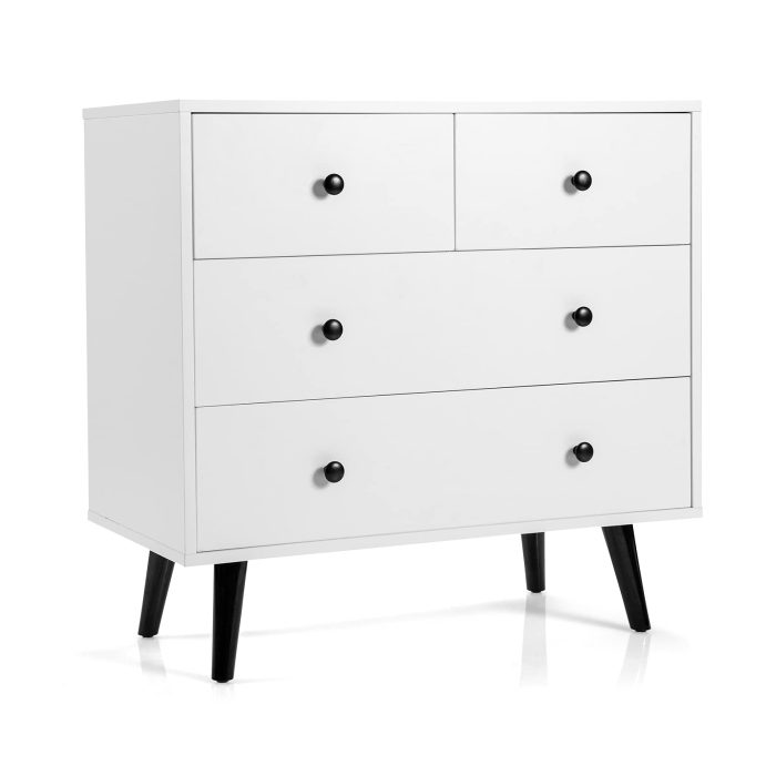 Giantex 4 Drawer Chest Dresser w/Spacious Drawers & Metal Handles - Image 1