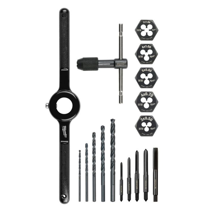 Milwaukee 49-22-5601 Heavy Duty Metric Tap and Die Set - 17 PC - Image 1