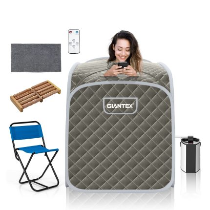 Steam Sauna Portable Therapeutic Sauna 3L Blast-Proof Remote Control - Gray