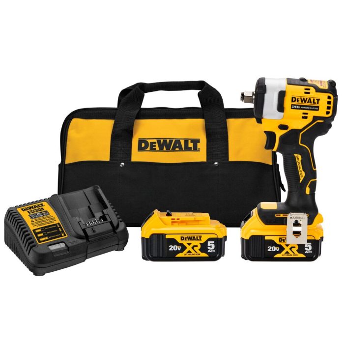 DeWALT DCF911P2 20V 1/2" Compact Impact Wrench w/ Hog Ring Anvil Kit - Image 1