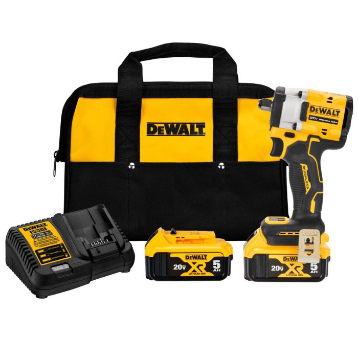 DeWALT DCF921P2 20V MAX ATOMIC 1/2" Compact Impact Wrench w/ Hog Ring Anvil Kit - Image 1