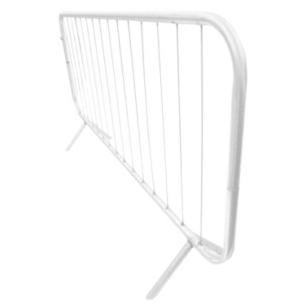 Heavy Duty Pedestrian Barrier - Powder Coated White