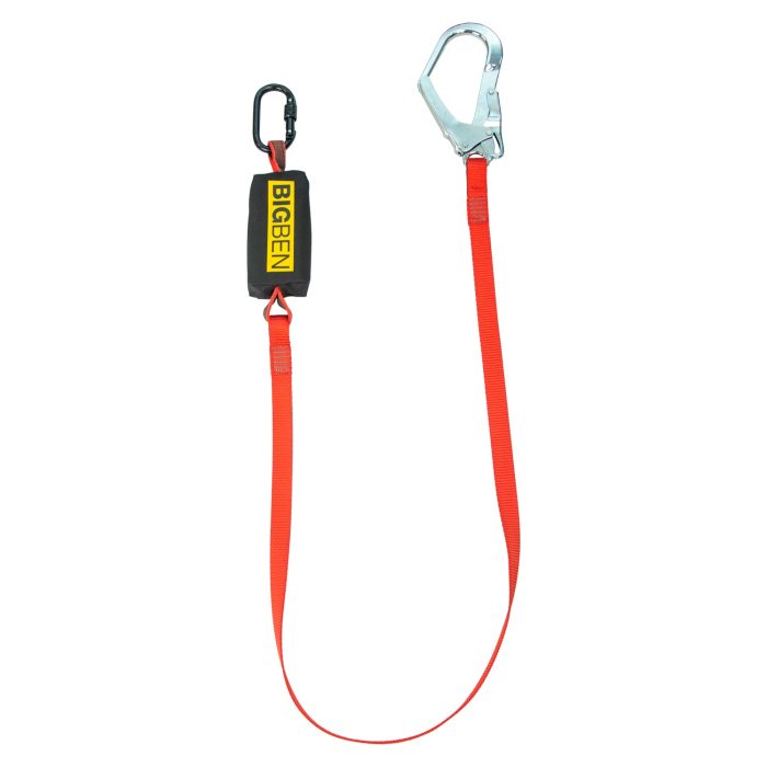 BIGBEN® BIGGUY Webbing Fall Arrest Lanyard with Steel Scaffold Hook - 1.5m - Image 1