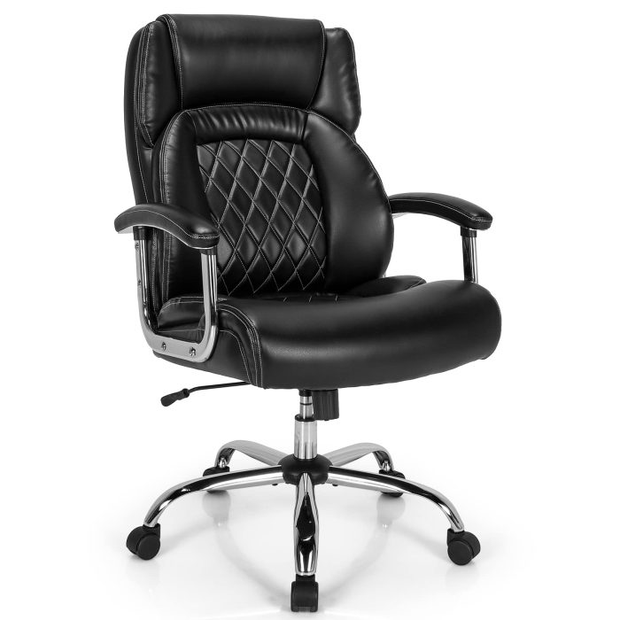 Giantex 500LBS Big and Tall Office Chair - Black - Image 1