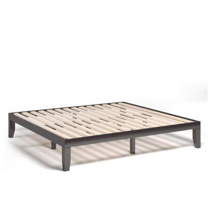 No Box Spring Needed 14 Inch Solid Wood Platform Bed Frame - Espresso King