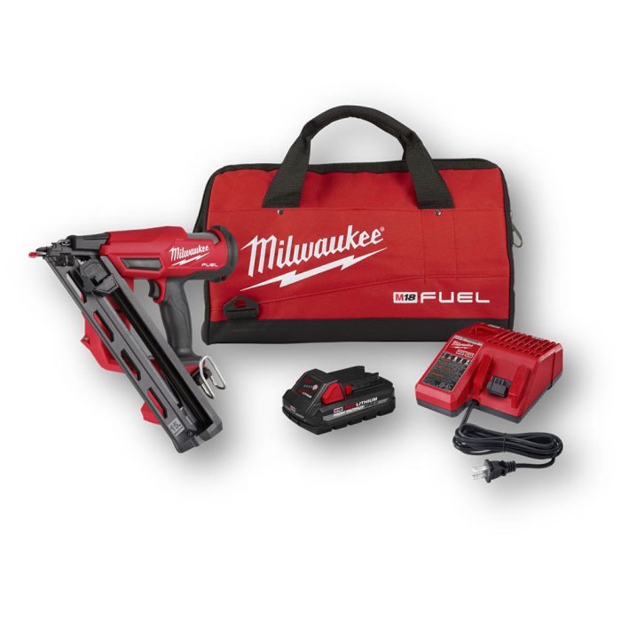 Milwaukee 2839-21HO M18 FUEL 18V 15GA Angled Finish Nailer HIGH OUTPUT Kit - Image 1