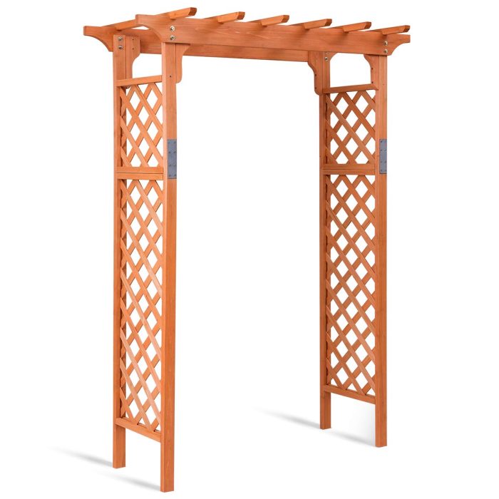 Giantex 88inch Wood Garden Arbor - Image 1