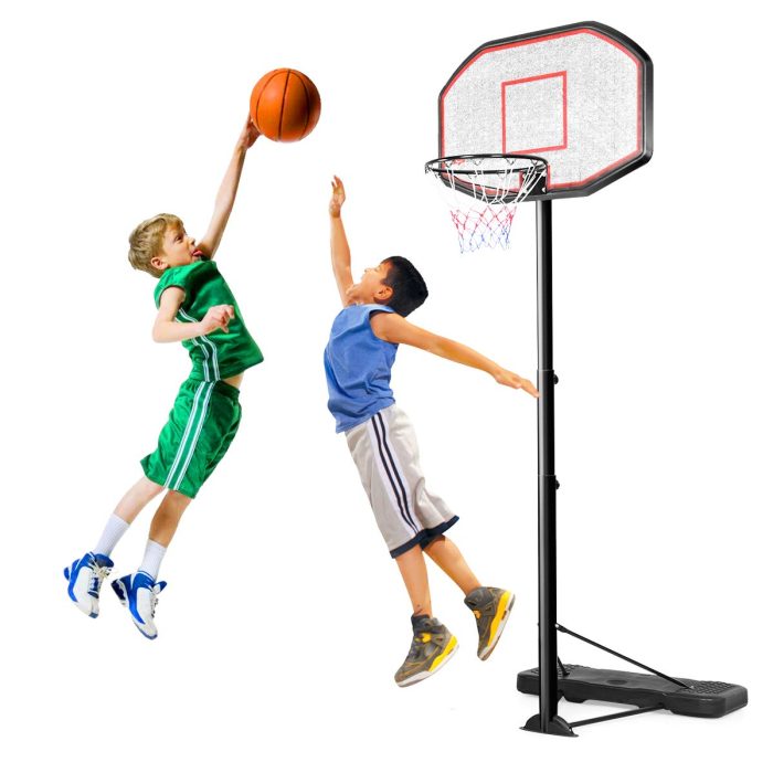 Giantex Portable Basketball Hoop 10 Ft Indoor Outdoor Adjustable Height 6.5'-10' - Image 1