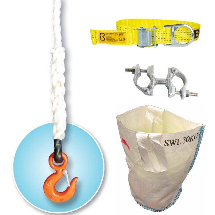 BIGBEN 'No Tie' Lifting Kit with Certified Rope & 2 Tonne Snap Hook - 40 Metre - Image 1