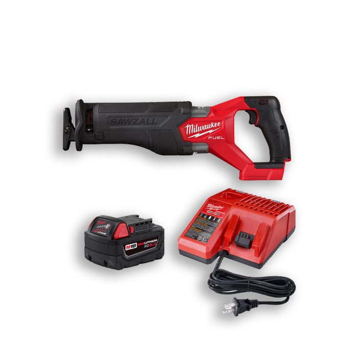Milwaukee 2821-20SK5 M18 FUEL 18V SAWZALL Recip Saw w/ Battery and Charger - Image 1