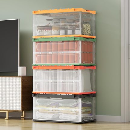 Folding Organizer Cube with Double Doors for Home Office Closet, 4 Packs - Large