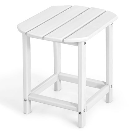 Side Table Outdoor Small Patio Table 18inch Adirondack Table - 1 White
