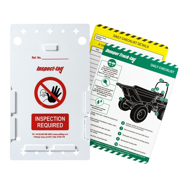 Dumper Truck Tag Kit - 10 Holders - 10 Inserts - Image 1