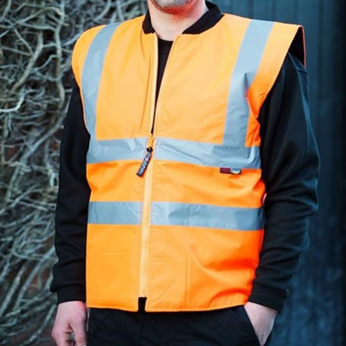 Hi Vis Orange Body Warmer - Medium - Image 1