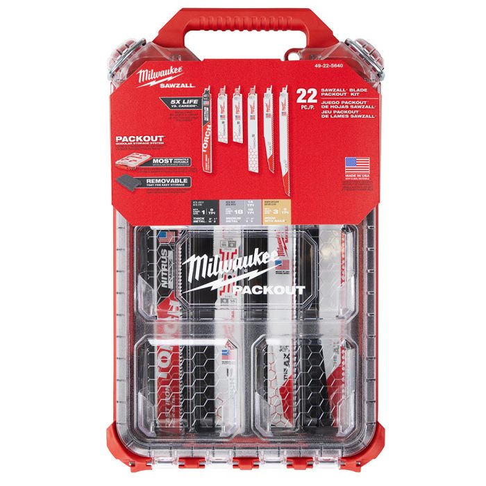 Milwaukee 49-22-5640 SAWZALL Blade PACKOUT Kit - 22 PC - Image 1