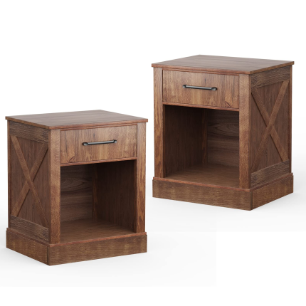 Wooden Sofa Side Table for Bedroom Office Study - Brown 2