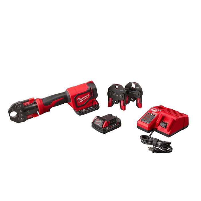 Milwaukee 2674-82C M18 18V Short Throw Press Tool Kit w/ PEX Crimp Jaws - Recon - Image 1