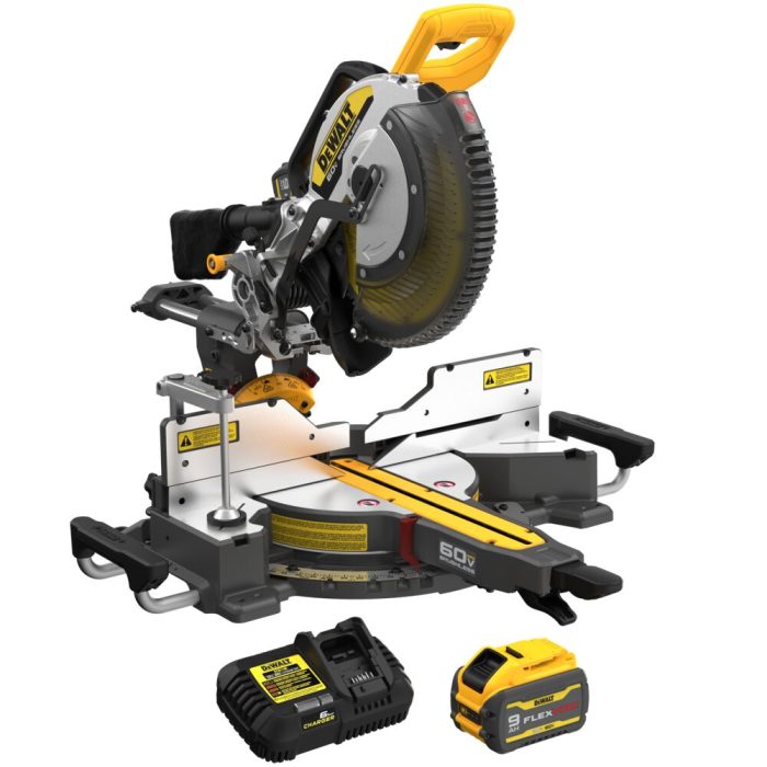 DeWALT DCS781X1 60V 12" MAX Brushless Li-Ion Double Bevel Sliding Miter Saw - Image 1