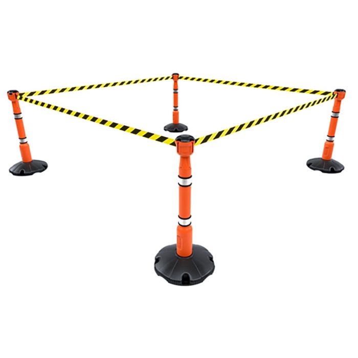 Free Standing Retractable Barrier Kit - 36m (118ft) - Image 1