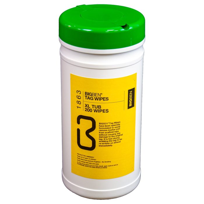 BIGBEN Tagwipe Safe Marker Ink Remover Wipes - Tub 200 - Image 1
