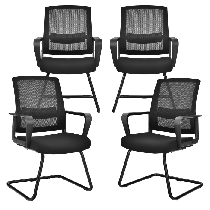 Conference Chair w/Adjustable Lumbar Support | Office Guest Chair - 4 - Image 1