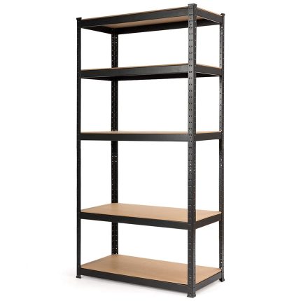Storage Shelving Rack Utility Shelf 5-Tier | Heavy Duty 2750LBS Garage Shelves Shelving - 1 Black