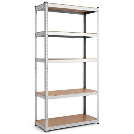 Storage Shelving Rack Utility Shelf 5-Tier | Heavy Duty 2750LBS Garage Shelves Shelving - 1 Silver