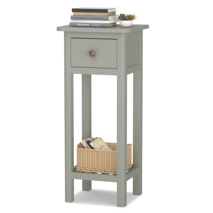 Small End Table | Wooden Slim Side Table for Small Space - Grey 1