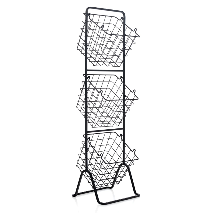 Giantex 3-Tier Wire Basket Stand - Image 1