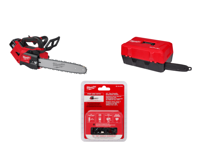 Milwaukee 2826-21TCC M18 FUEL 18V 14" Top Handle Chainsaw w/ Case, Extra Chain - Image 1