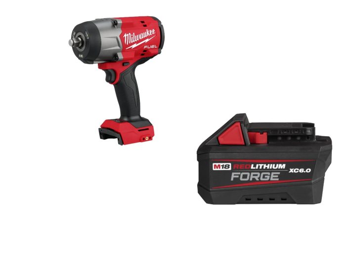 Milwaukee 2967-20F6 M18 FUEL 18V 1/2" Li-Ion Impact Wrench w/ 6AH Forge Battery - Image 1