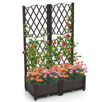 Giantex Raised Garden Bed with Trellis - 2