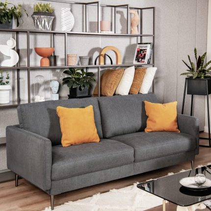 Giantex Sofa Couch, for Bedroom, Reception Rooms, Chair & Loveseat(Grey & White) - Loveseat Grey