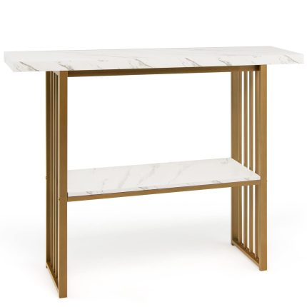 Giantex Console Table Sofa Table - 48" Faux Marble Entryway Table