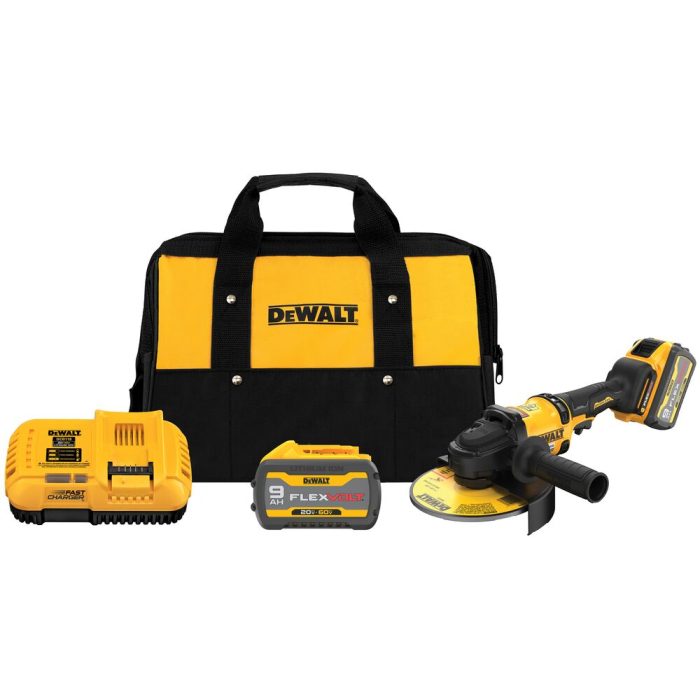 DeWALT DCG440X2 60V FLEXVOLT 7" Cordless Angle Grinder w/ Kickback Break Kit - Image 1