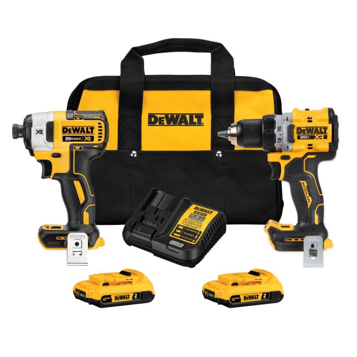 DeWALT DCK248D2 20V MAX XR Brushless Cordless 1/2" Drill / 1/4" Driver Combo Kit - Image 1