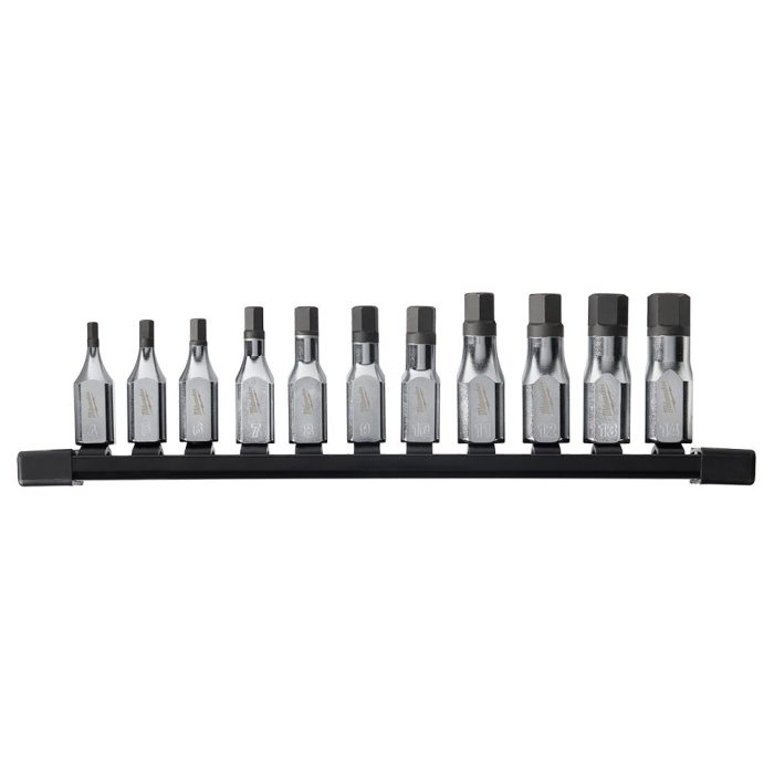Milwaukee 48-22-9543  3/8" Drive Hex Bit Socket Set - Metric - 11 PC - Image 1