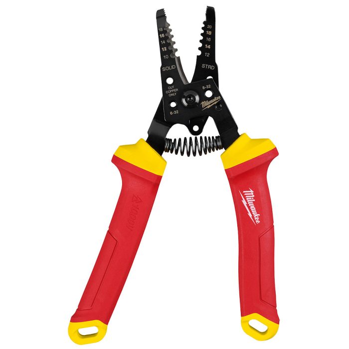 Milwaukee 48-22-2214 1000V Insulated 10-20 AWG Accurate Wire Stripper & Cutter - Image 1